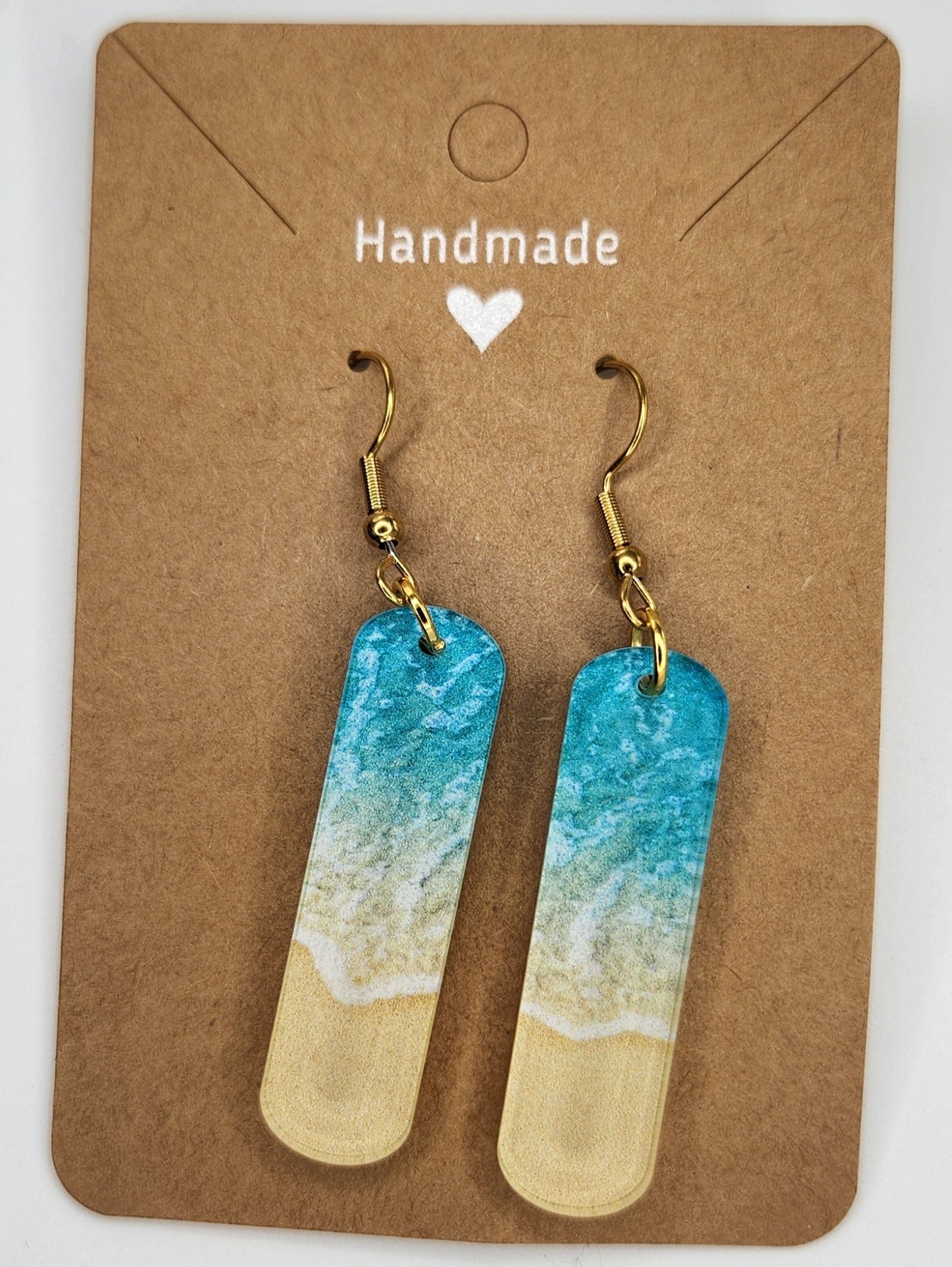 Beach Skinny Bar Dangle Earrings For Women Trendy, Acrylic Handmade Hypoallergenic Ear Rings For Girls Women