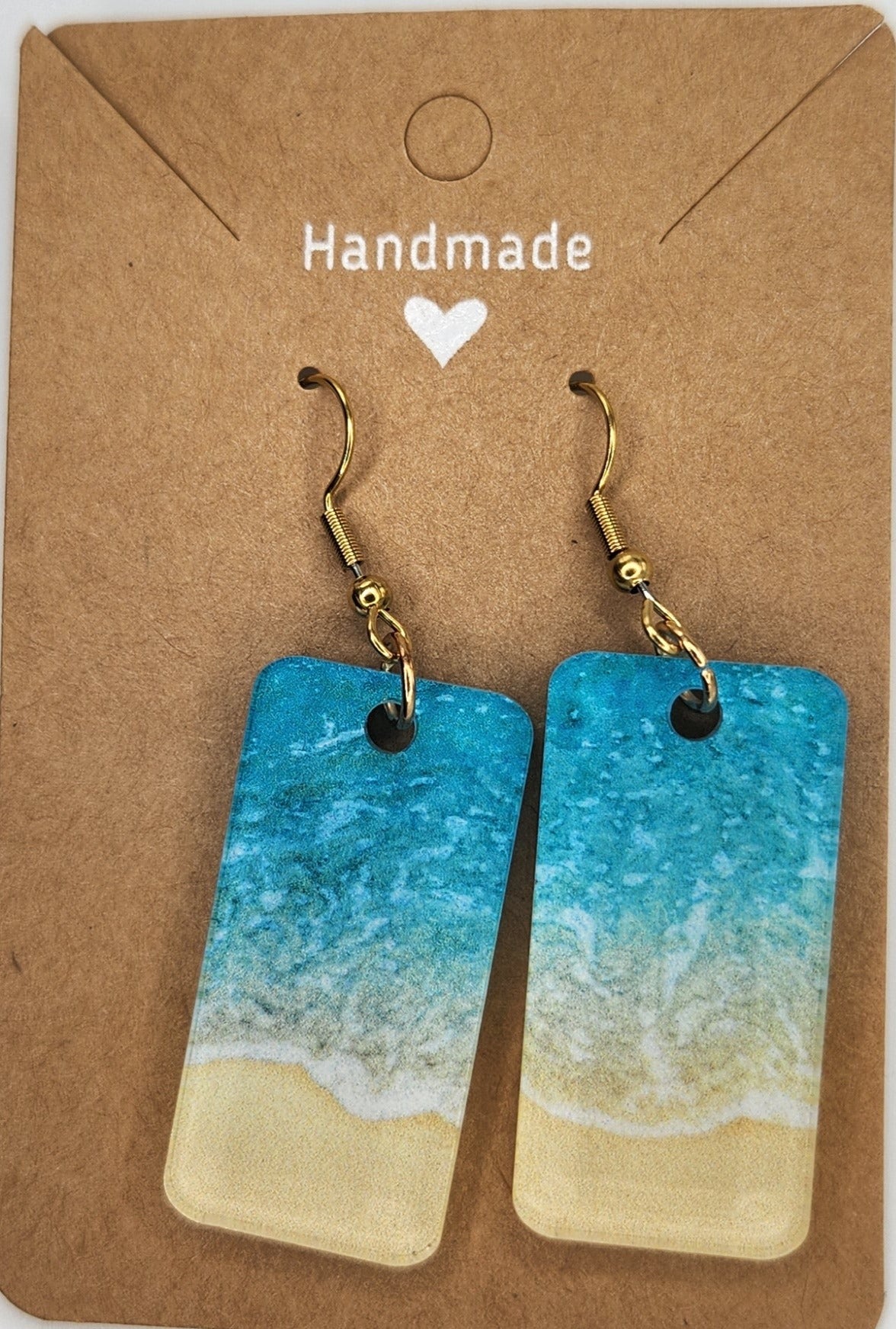 Beach Bar Dangle Earrings For Women Trendy, Acrylic Handmade Hypoallergenic Ear Rings For Girls Women