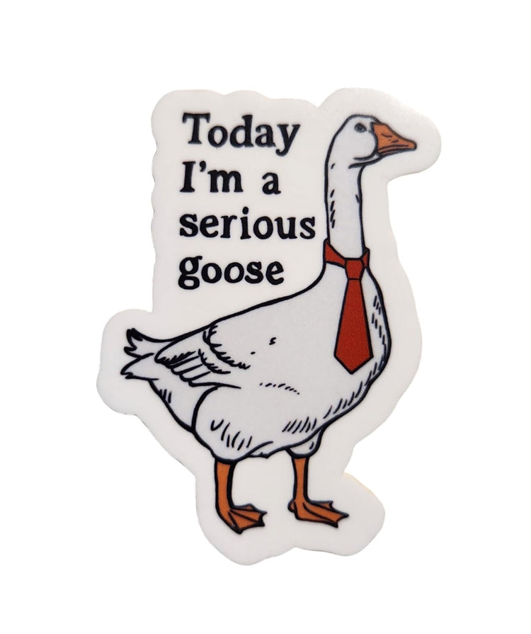Today I'm A Serious Goose Badge Reel, Interchangeable Badge Reel Topper, Cute Retractable Badge Reel ID Holder for Nurse, Student, RN