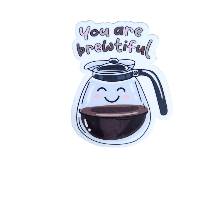 You are Brewtiful Badge Reel, Interchangeable Badge Reel Topper, Cute Retractable Badge Reel ID Holder for Nurse, Student, RN