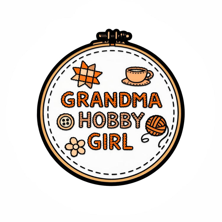 Grandma Hobby Girl Badge Reel, Interchangeable Badge Reel for Nurse, Teacher, Office