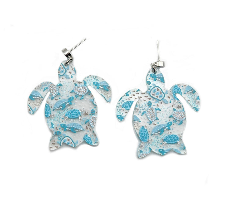 Sea Turtle Earrings, Handmade Acrylic Earrings For Women, Trendy Hypoallergenic Earrings