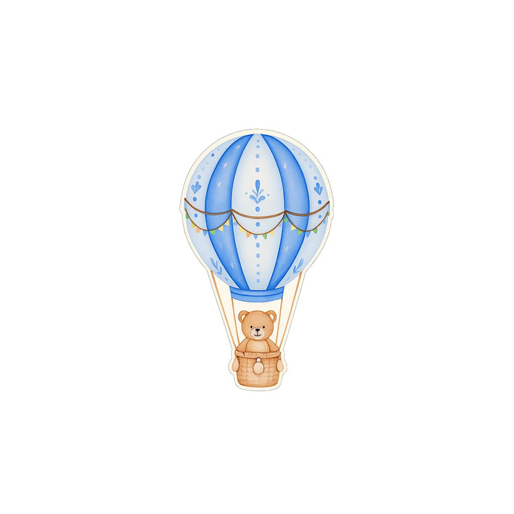 Baby Bear Hot Air Balloon Badge Reel, Interchangeable Badge Reel Topper, Cute Retractable Badge Reel ID Holder for Nurse, Student, RN