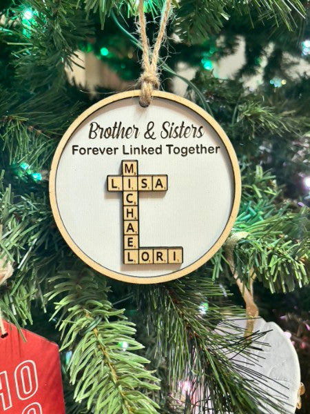 Personalized Family Game Pieces Ornament