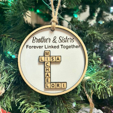 Personalized Family Game Pieces Ornament