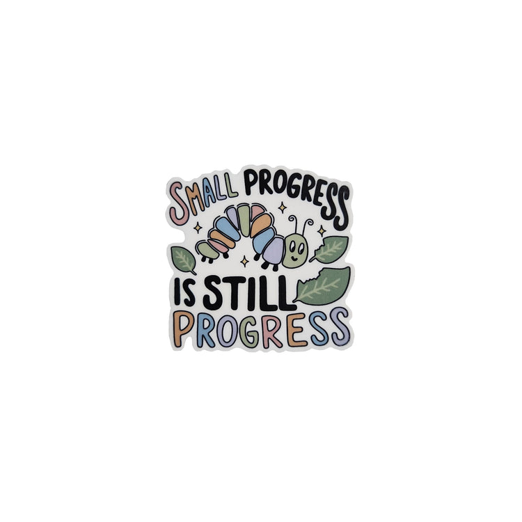 Small Progress is Still Progress Badge Reel, Interchangeable Badge Reel Topper, Cute Retractable Badge Reel ID Holder for Nurse, Student, RN