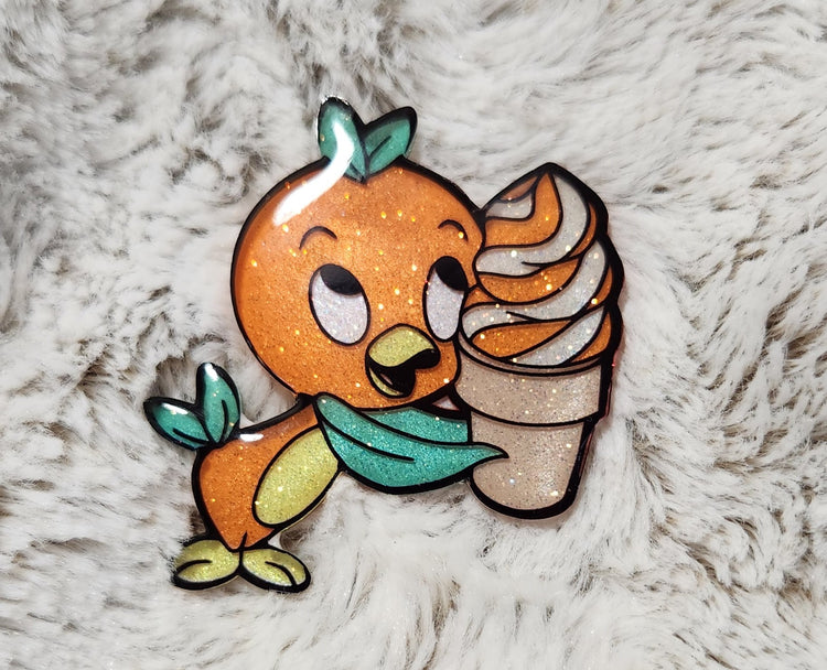 Bird Badge Reel Topper (Choose From Topper Only, With Alligator Clip, Or With Belt Clip)