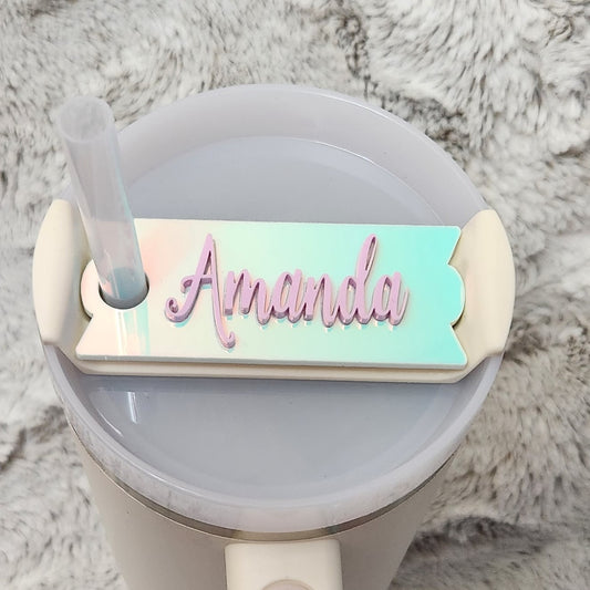 Custom Name And Color Tumbler Topper - Fits Stanley Tumblers (Choose Cup Size, 40 oz. or 30 oz.)
