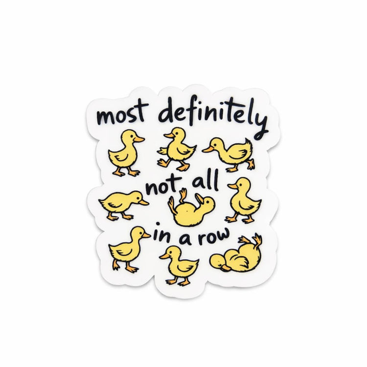 Most Definitely Not All in A Row Cute Ducks Badge Reel Topper, Interchangeable Badge Reel for Nurse, Teacher, Office