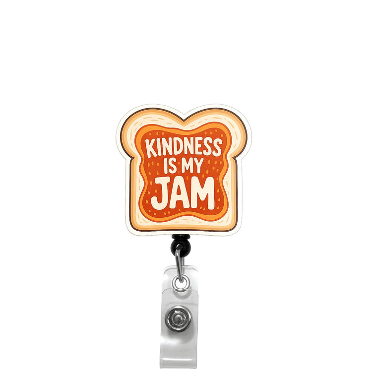 Kindness is My Jam Badge Reel Topper, Interchangeable Badge Reel for Nurse, Teacher, Office