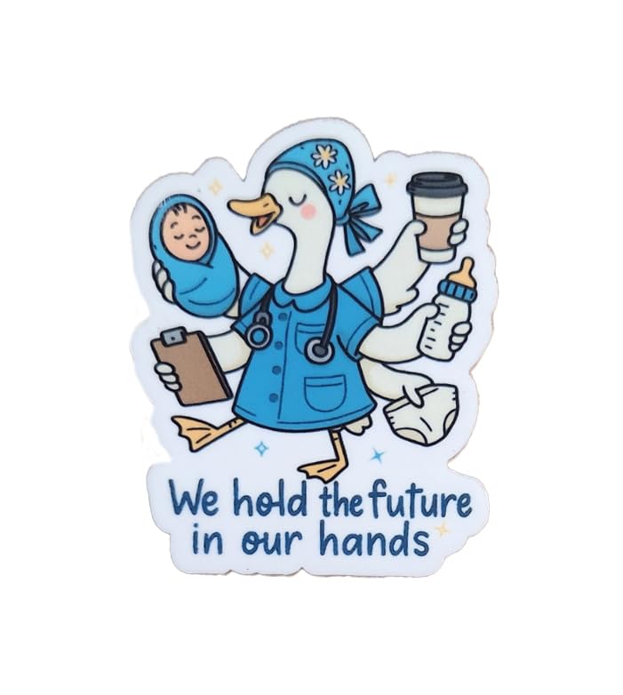 We Hold The Future In Our Hands NICU Badge Reel, Interchangeable Badge Reel Topper, Retractable Badge Reel ID Holder For Nurse, NICU, PICU, RN
