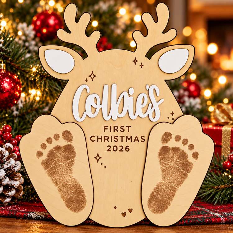 Baby Footprint Holiday Keepsake, Baby's First Christmas 2026