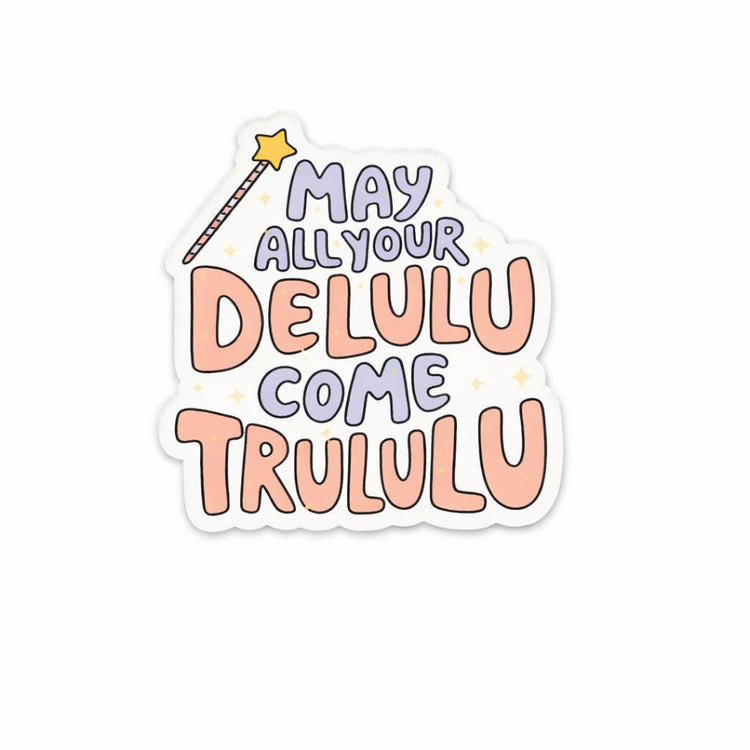 May All Your Delulu Come Trululu Badge Reel Topper, Interchangeable Badge Reel for Nurse, Teacher, Office