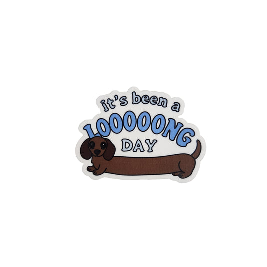 It's Been A Long Day Weiner Dog Badge Reel, Interchangeable Badge Reel Topper, Cute Retractable Badge Reel ID Holder for Nurse, Student, RN