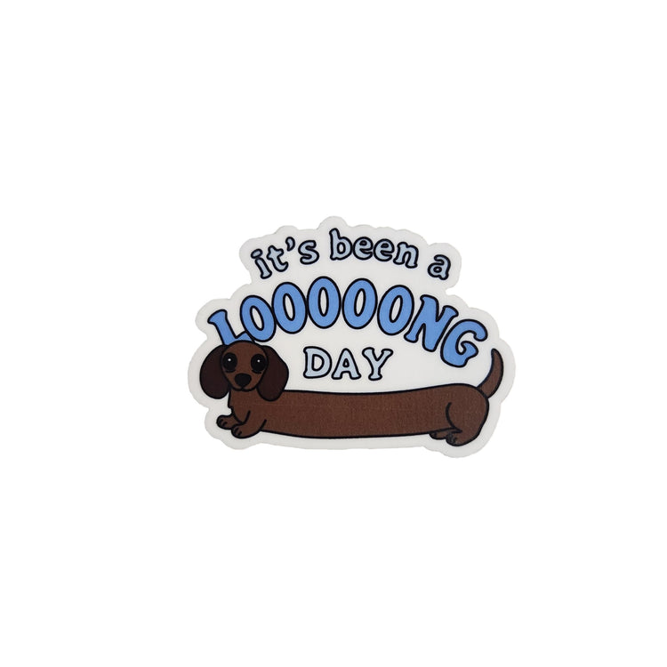 It's Been A Long Day Weiner Dog Badge Reel, Interchangeable Badge Reel Topper, Cute Retractable Badge Reel ID Holder for Nurse, Student, RN
