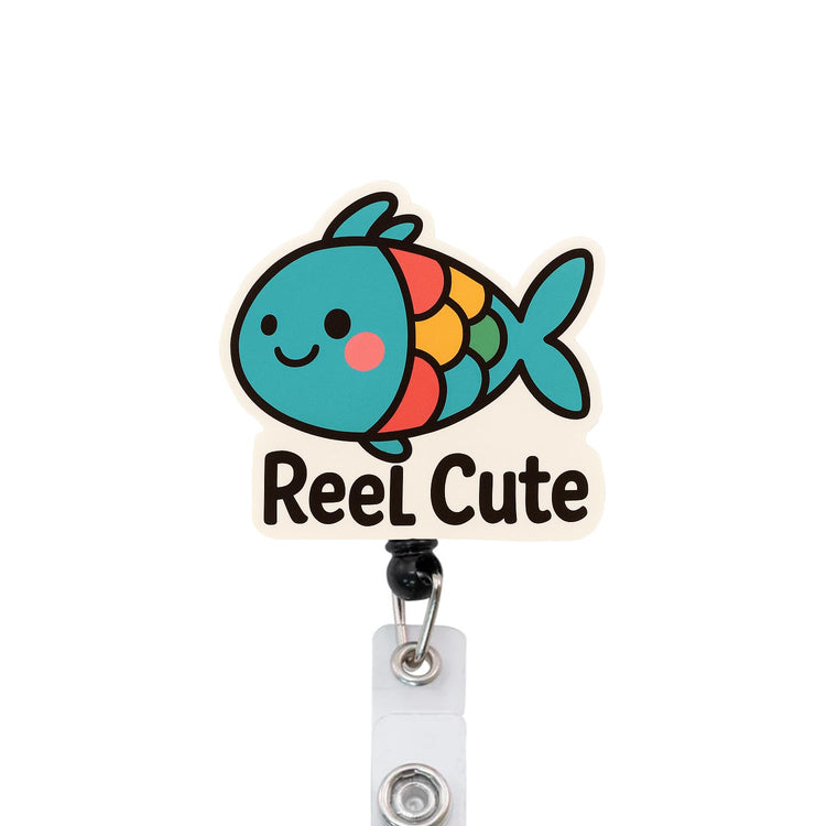Cute Sardine Badge Reel Topper, Interchangeable Badge Reel Topper, Retractable Badge Reel ID Holder for Nurse, Student, RN