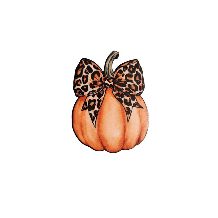 Pumpkin with Bow Fall Badge Reel, Interchangeable Badge Reel Topper, Cute Retractable Badge Reel ID Holder for Nurse, Student, RN
