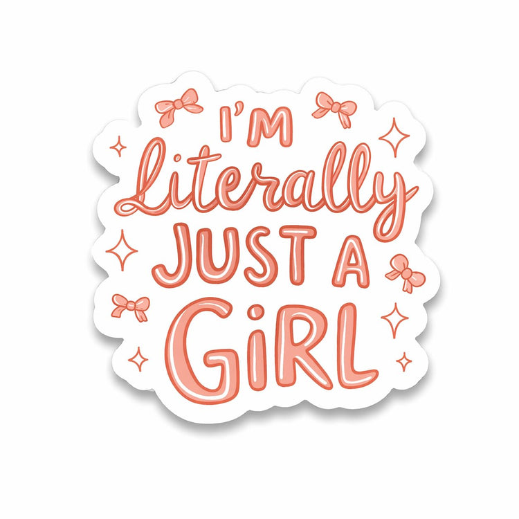 I'm Literally Just A Girl Badge Reel Topper, Interchangeable Badge Reel for Nurse, Teacher, Office