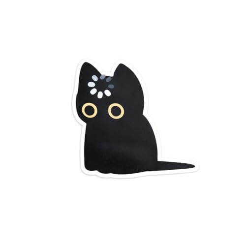 Cat Loading Cute Black Cat Badge Reel Topper, Interchangeable Badge Reel for Nurse, Teacher, Office