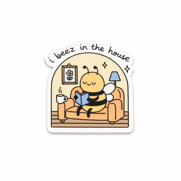 I Beez in The House Cute Bee Reading Badge Reel Topper, Interchangeable Badge Reel for Nurse, Teacher, Office