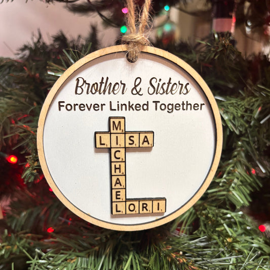 Personalized Family Game Pieces Ornament