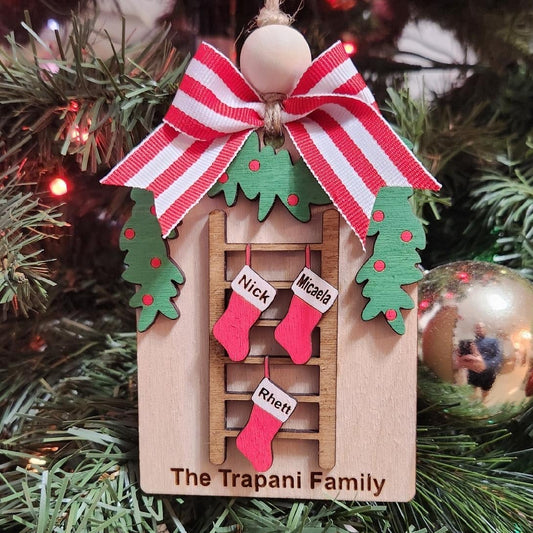 Personalized Family Stockings Ornament