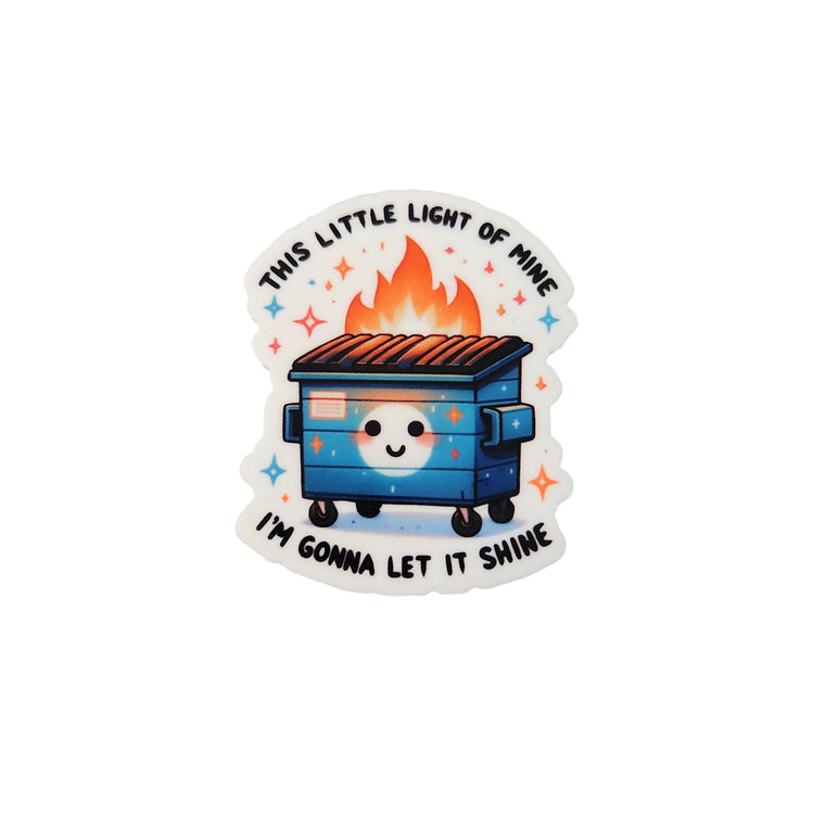 This Little Light of Mine Dumpster Fire Badge Reel, Interchangeable Badge Reel Topper, Cute Retractable Badge Reel ID Holder for Nurse, Student, RN