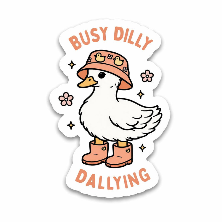 Busy Dilly Dallying Cute Duckling Badge Reel, Interchangeable Badge Reel for Nurse, Teacher, Office