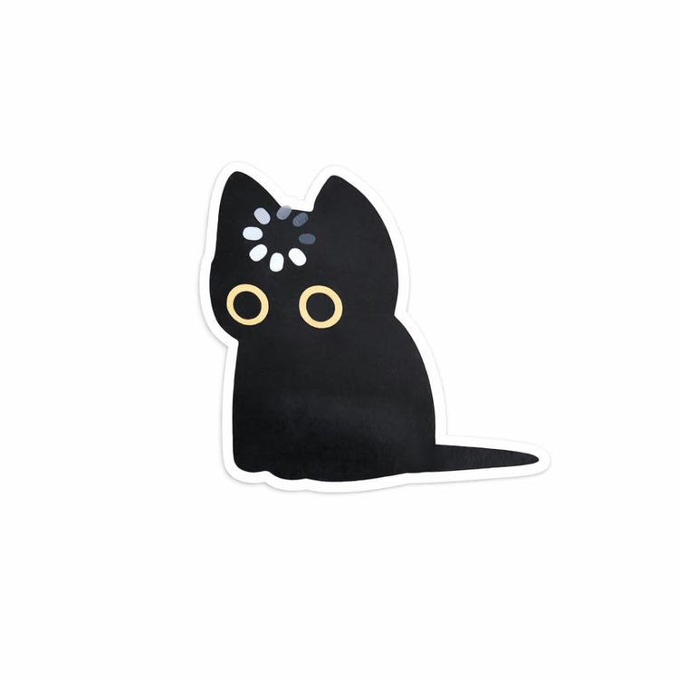 Cat Loading Cute Black Cat Badge Reel Topper, Interchangeable Badge Reel for Nurse, Teacher, Office