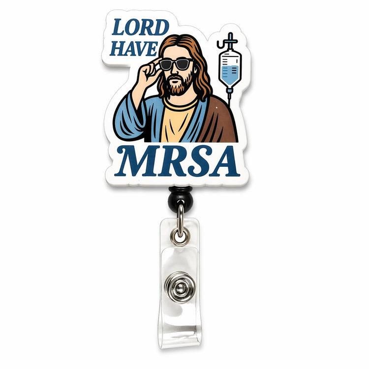 Lord Have Mercy MRSA Badge Reel Topper, Interchangeable Badge Reel for Nurse, Teacher, Office
