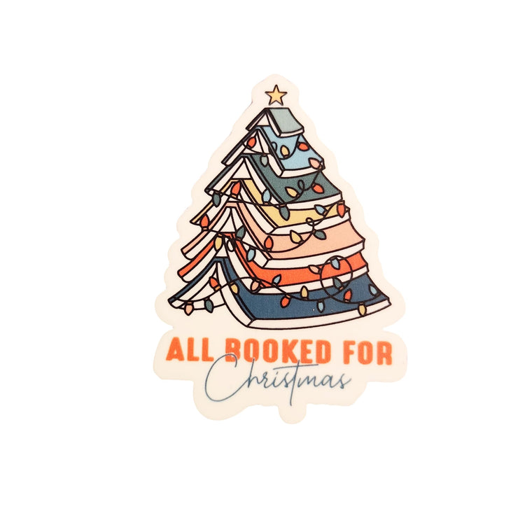 All Booked for Christmas Badge Reel, Interchangeable Badge Reel Topper, Cute Retractable Badge Reel ID Holder for Nurse, Student, RN