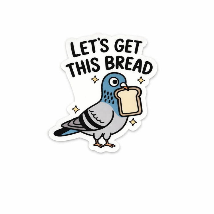 Lets Get This Bread Pigeon Badge Reel Topper, Interchangeable Badge Reel for Nurse, Teacher, Office