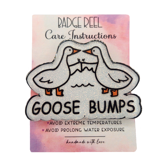 Goose Bumping Fists, Goose Bump Badge Reel, Glittery Badge Reel, Interchangeable Badge Reel, Cute Retractable Badge Reel For Students, Teachers, Nurses